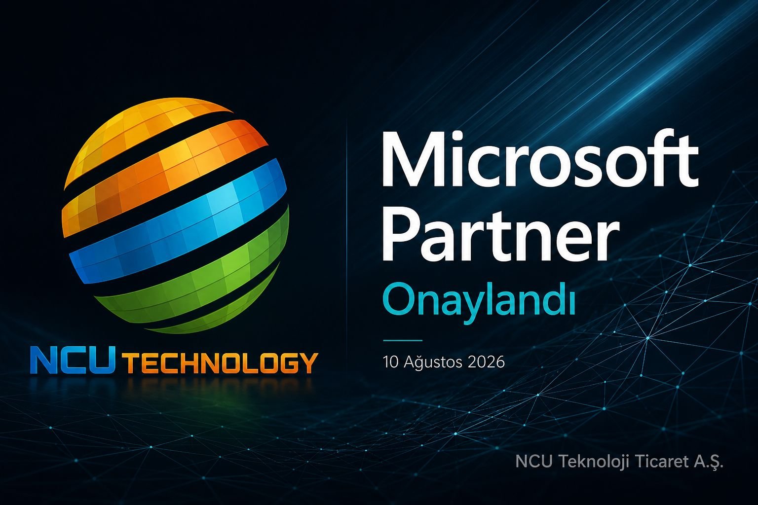 10 Ağustos 2026 itibarıyla Microsoft Partner olduk.

Kurumsal yazılım ve veri analitiği alanındaki çalışmalarımızı Micro...
